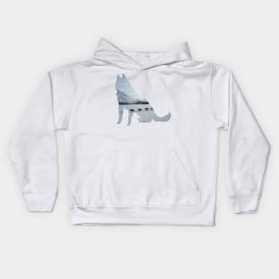 Huski dog in snow - dogsledging Kids Hoodie